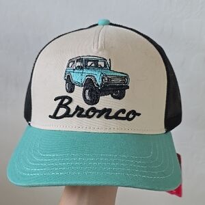 NWT Ford Bronco Cap - Cream, Black, and Blue